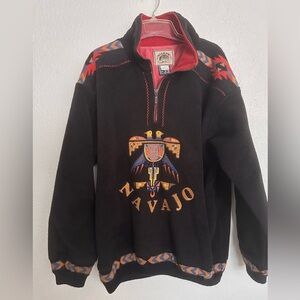 90's Silvy Walking Navajo Aztec Pullover Polartec Fleece Ski Snowboard.